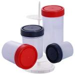 120 ml/4 oz. Sample Container, PP/HDPE, Sterile, Indv. Wrapped, BLUE Cap, 200/Pack, MLS40104B